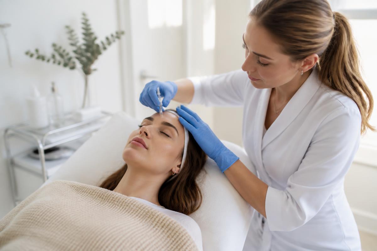 Zabieg botoksu w profesjonalnym studiu — Aura Aesthetics Clinic